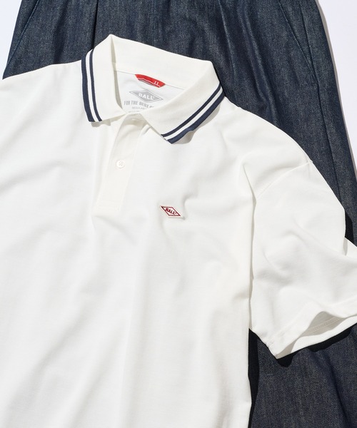 BALL(ボール)の「【BALL】別注 襟ラインPOLOシャツ ティップラインポロシャツ(ポロシャツ・メンズ・ネイビー/ブラック/ホワイト・M/LL/L)」の2枚目の写真