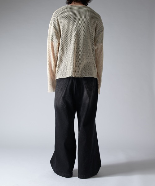 Lui's（ルイス）の「メッシュロンT（Tシャツ/カットソー・メンズ・ブラック/アイボリー・FREE）」の8枚目の写真