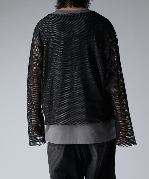 Lui's（ルイス）の「メッシュロンT（Tシャツ/カットソー・メンズ・ブラック/アイボリー・FREE）」の11枚目の写真
