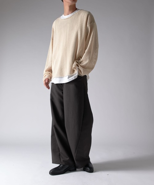 Lui's（ルイス）の「メッシュロンT（Tシャツ/カットソー・メンズ・ブラック/アイボリー・FREE）」の17枚目の写真