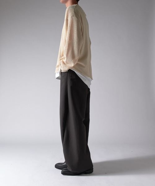 Lui's（ルイス）の「メッシュロンT（Tシャツ/カットソー・メンズ・ブラック/アイボリー・FREE）」の18枚目の写真