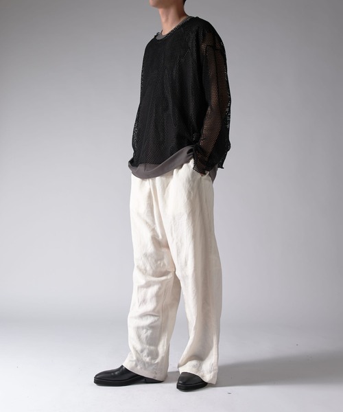 Lui's（ルイス）の「メッシュロンT（Tシャツ/カットソー・メンズ・ブラック/アイボリー・FREE）」の22枚目の写真