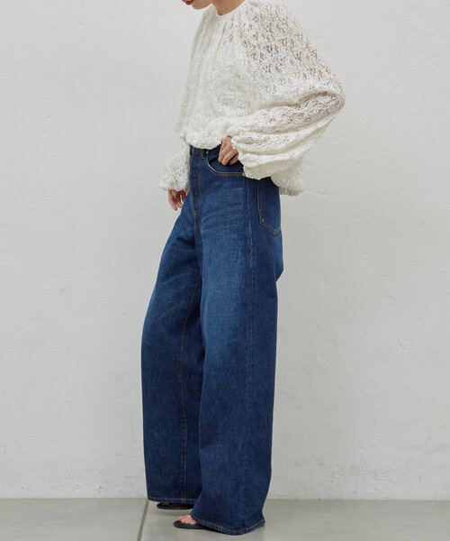 HERITANOVUM（ヘリテノーム）の「【HERITANOVUM】ラッセルギャザーブラウス（シャツ/ブラウス・レディース・ブラック/ホワイト・FREE）」の7枚目の写真