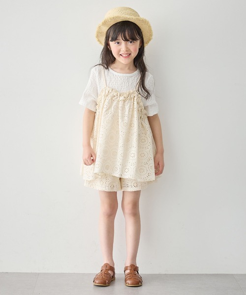 Piet（ピエット）の「レースビスチェ ドッキングトップス（シャツ/ブラウス・キッズ・ブラック/オフホワイト・100/110/120/130）」の14枚目の写真