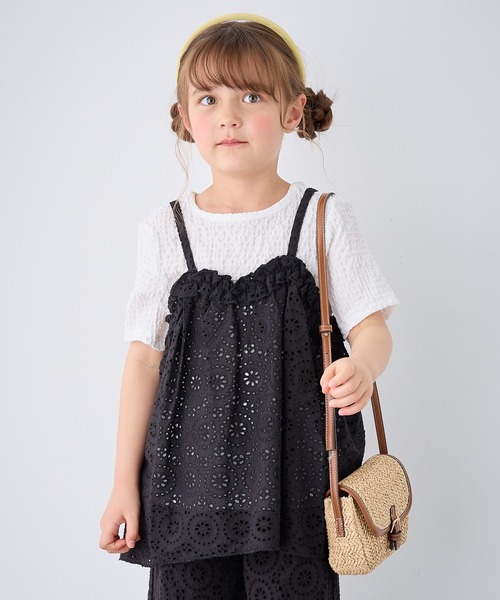 Piet（ピエット）の「レースビスチェ ドッキングトップス（シャツ/ブラウス・キッズ・ブラック/オフホワイト・100/110/120/130）」の19枚目の写真