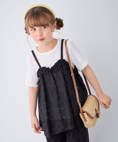 Piet（ピエット）の「レースビスチェ ドッキングトップス（シャツ/ブラウス・キッズ・ブラック/オフホワイト・100/110/120/130）」の18枚目の写真