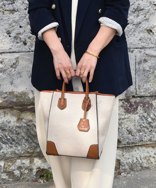 U（ユー）の「Odile【オディル】トートバッグ（トートバッグ・レディース・キャメル/ブラック/ブラウン系その他・FREE）」の5枚目の写真
