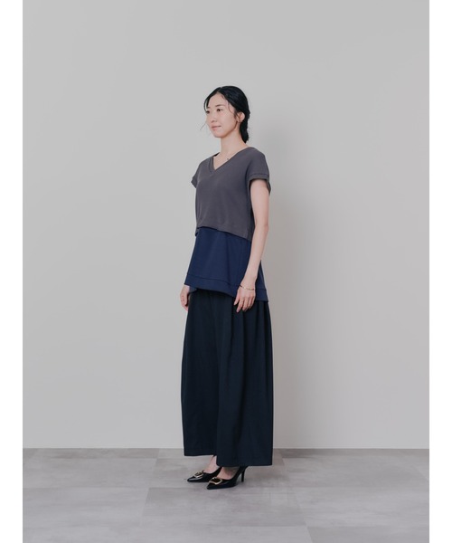 DOLLUPOOPS（ドールアップウップス）の「ヘム2WAYワッフルベスト（ベスト・レディース・ブラウン/チャコール・38）」の16枚目の写真