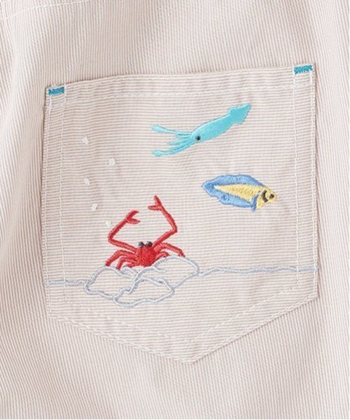 kladskap(クレードスコープ)の「海のいきもの刺しゅう5分丈パンツ(その他パンツ・キッズ・ブルー/ベージュ・110cm/100cm/90cm/80cm/120cm/130cm)」の12枚目の写真