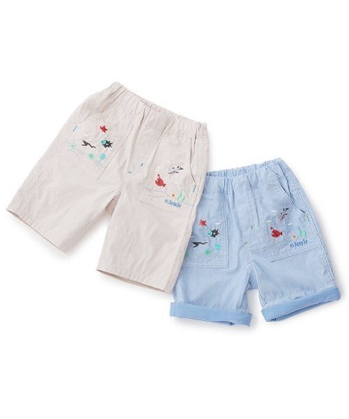 セール】海のいきもの刺しゅう5分丈パンツ（その他パンツ