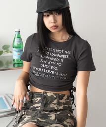 WEGO/グラフィックサイドドロストリブちびT