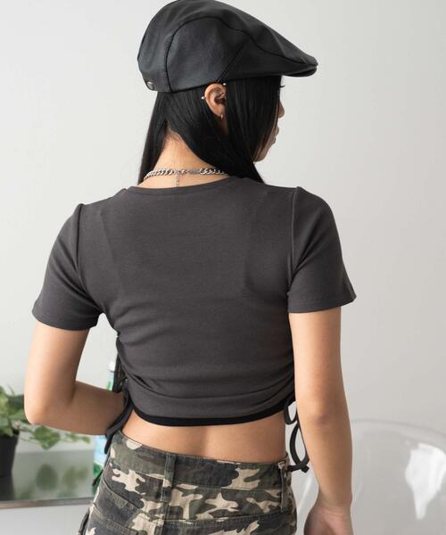 WEGO(ウィゴー)の「WEGO/グラフィックサイドドロストリブちびT(Tシャツ/カットソー・レディース・ホワイト/スミクロ・FREE)」の13枚目の写真