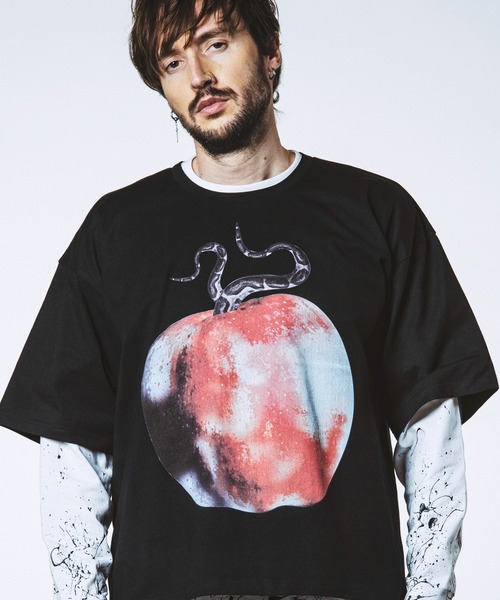 NO ID.（ノーアイディ）の「【NO ID.】PARADISE LOST Print Big T-Shirt / PARADISE LOST プリント ビッグ Tシャツ（Tシャツ/カットソー・メンズ・ブラック/ホワイト/グレー・ONE SIZE）」の2枚目の写真