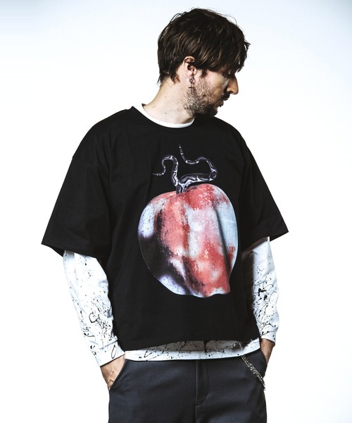 NO ID.（ノーアイディ）の「【NO ID.】PARADISE LOST Print Big T-Shirt / PARADISE LOST プリント ビッグ Tシャツ（Tシャツ/カットソー・メンズ・ブラック/ホワイト/グレー・ONE SIZE）」の12枚目の写真