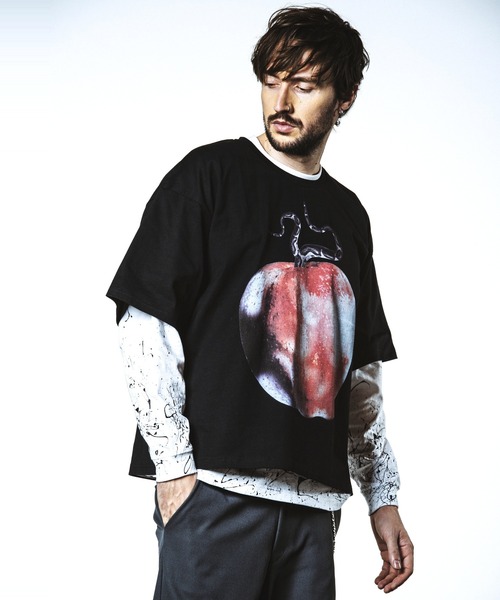 NO ID.（ノーアイディ）の「【NO ID.】PARADISE LOST Print Big T-Shirt / PARADISE LOST プリント ビッグ Tシャツ（Tシャツ/カットソー・メンズ・ブラック/ホワイト/グレー・ONE SIZE）」の13枚目の写真