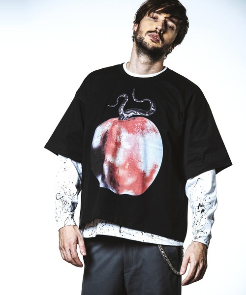 NO ID.（ノーアイディ）の「【NO ID.】PARADISE LOST Print Big T-Shirt / PARADISE LOST プリント ビッグ Tシャツ（Tシャツ/カットソー・メンズ・ブラック/ホワイト/グレー・ONE SIZE）」の15枚目の写真