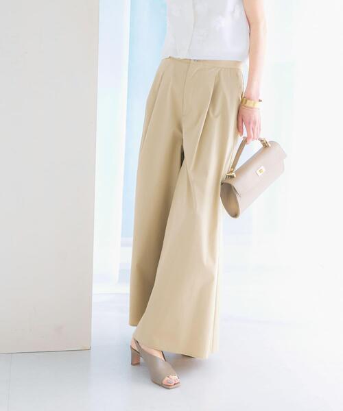 URBAN RESEARCH ROSSO WOMEN（アーバンリサーチ　ロッソ）の「コットンワイドパンツ（その他パンツ・レディース・ホワイト/ベージュ・38/36）」の21枚目の写真