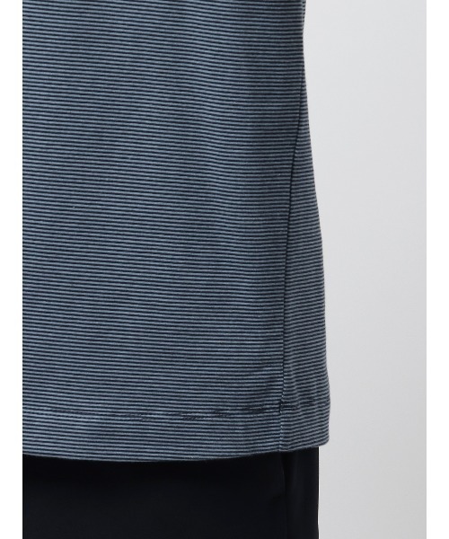 SUIT SQUARE(スーツスクエア)の「オフィT Tシャツ 半袖 ウォッシャブル マイクロボーダー コットン(Tシャツ/カットソー・メンズ・ネイビー系/ホワイト系・S/LL/L/M)」の8枚目の写真