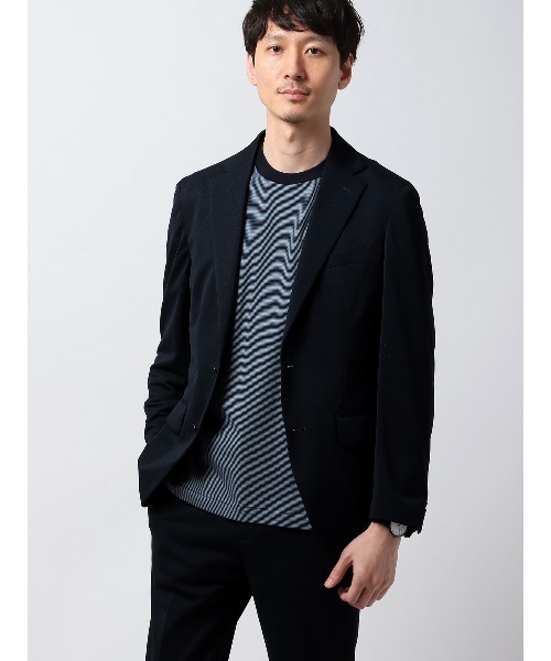 SUIT SQUARE(スーツスクエア)の「オフィT Tシャツ 半袖 ウォッシャブル マイクロボーダー コットン(Tシャツ/カットソー・メンズ・ネイビー系/ホワイト系・S/LL/L/M)」の11枚目の写真