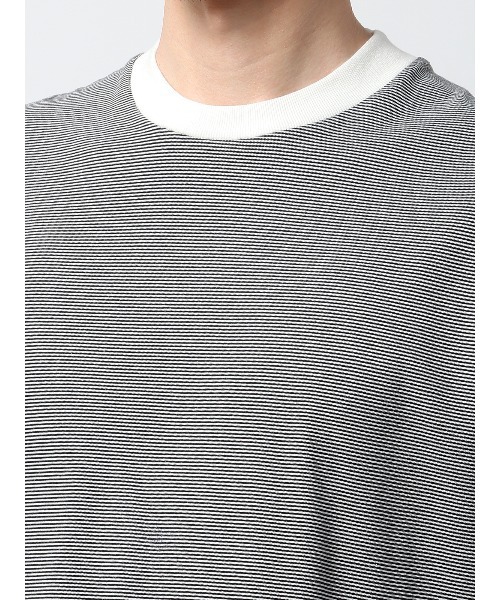 SUIT SQUARE(スーツスクエア)の「オフィT Tシャツ 半袖 ウォッシャブル マイクロボーダー コットン(Tシャツ/カットソー・メンズ・ネイビー系/ホワイト系・S/LL/L/M)」の15枚目の写真