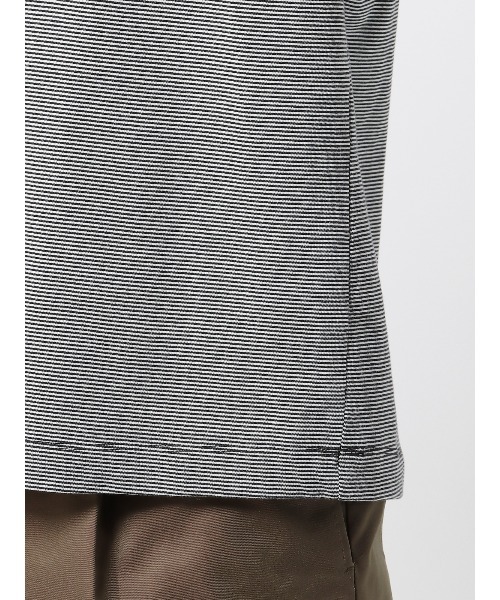 SUIT SQUARE(スーツスクエア)の「オフィT Tシャツ 半袖 ウォッシャブル マイクロボーダー コットン(Tシャツ/カットソー・メンズ・ネイビー系/ホワイト系・S/LL/L/M)」の17枚目の写真