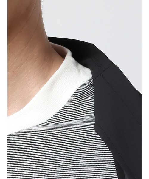 SUIT SQUARE(スーツスクエア)の「オフィT Tシャツ 半袖 ウォッシャブル マイクロボーダー コットン(Tシャツ/カットソー・メンズ・ネイビー系/ホワイト系・S/LL/L/M)」の18枚目の写真