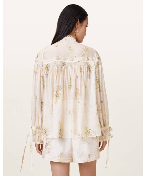 ALLSAINTS（オールセインツ）の「DELPHINE FLORAL PRINT SHIRT | DELPHINE フローラル プリント シャツ（シャツ/ブラウス・レディース・ホワイト系その他・4/12/8/10）」の8枚目の写真