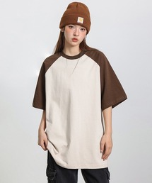 オーバーサイズラグランスリーブTシャツ