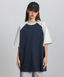 オーバーサイズラグランスリーブTシャツ