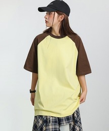 オーバーサイズラグランスリーブTシャツ
