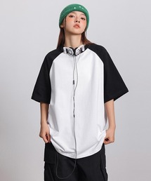 オーバーサイズラグランスリーブTシャツ