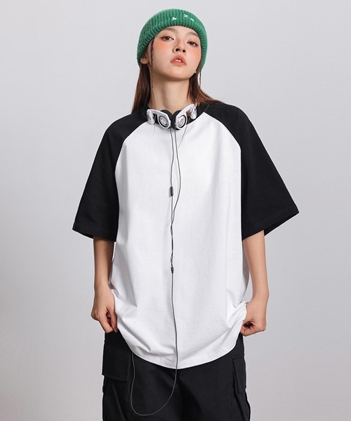 Ressaca(レサーカ)の「オーバーサイズラグランスリーブTシャツ(Tシャツ/カットソー・メンズ・ブルー/グレー/ブラック/ブラウン/チャコール/ネイビー/イエロー・L/M/XL)」の3枚目の写真