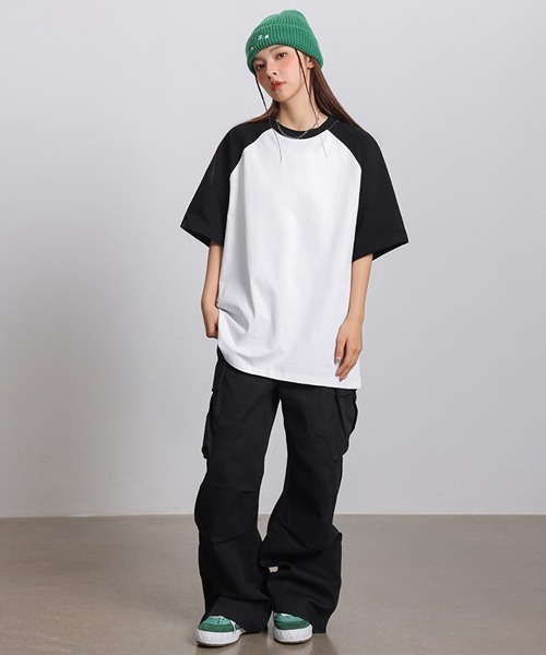 Ressaca(レサーカ)の「オーバーサイズラグランスリーブTシャツ(Tシャツ/カットソー・メンズ・ブルー/グレー/ブラック/ブラウン/チャコール/ネイビー/イエロー・L/M/XL)」の12枚目の写真
