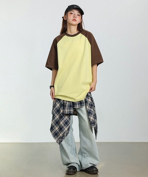Ressaca(レサーカ)の「オーバーサイズラグランスリーブTシャツ(Tシャツ/カットソー・メンズ・ブルー/グレー/ブラック/ブラウン/チャコール/ネイビー/イエロー・L/M/XL)」の19枚目の写真