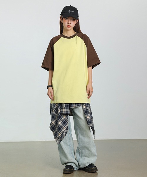 Ressaca(レサーカ)の「オーバーサイズラグランスリーブTシャツ(Tシャツ/カットソー・メンズ・ブルー/グレー/ブラック/ブラウン/チャコール/ネイビー/イエロー・L/M/XL)」の20枚目の写真