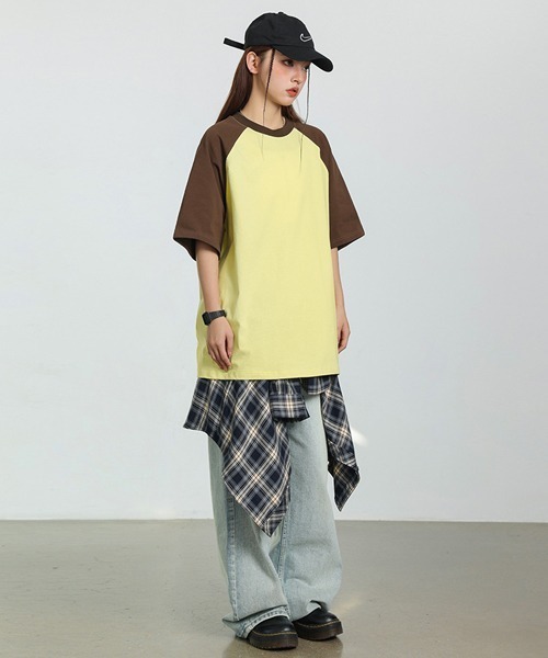 Ressaca(レサーカ)の「オーバーサイズラグランスリーブTシャツ(Tシャツ/カットソー・メンズ・ブルー/グレー/ブラック/ブラウン/チャコール/ネイビー/イエロー・L/M/XL)」の17枚目の写真