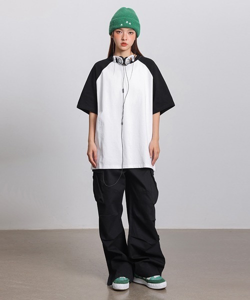 Ressaca(レサーカ)の「オーバーサイズラグランスリーブTシャツ(Tシャツ/カットソー・メンズ・ブルー/グレー/ブラック/ブラウン/チャコール/ネイビー/イエロー・L/M/XL)」の13枚目の写真