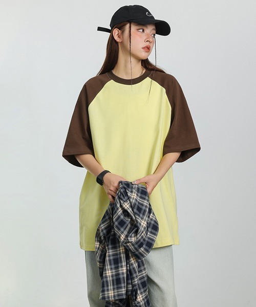 Ressaca(レサーカ)の「オーバーサイズラグランスリーブTシャツ(Tシャツ/カットソー・メンズ・ブルー/グレー/ブラック/ブラウン/チャコール/ネイビー/イエロー・L/M/XL)」の15枚目の写真