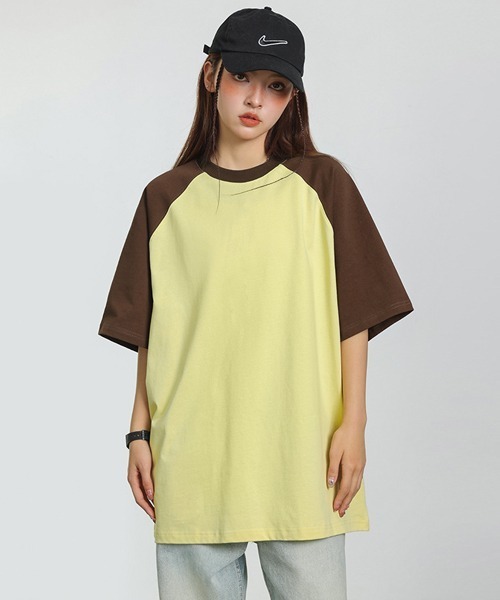 Ressaca(レサーカ)の「オーバーサイズラグランスリーブTシャツ(Tシャツ/カットソー・メンズ・ブルー/グレー/ブラック/ブラウン/チャコール/ネイビー/イエロー・L/M/XL)」の14枚目の写真