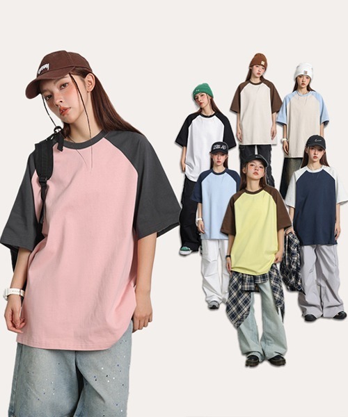 Ressaca(レサーカ)の「オーバーサイズラグランスリーブTシャツ(Tシャツ/カットソー・メンズ・ブルー/グレー/ブラック/ブラウン/チャコール/ネイビー/イエロー・L/M/XL)」の8枚目の写真