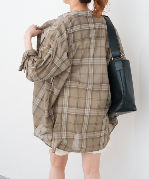 スピックアンドスパン【コットンボイルチェックシャツ】 Spick & Span｜《WEB限定追加》コットンボイルチェックシャツ