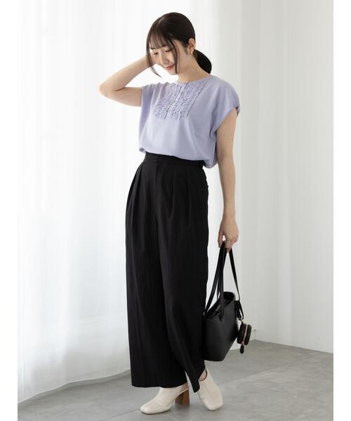 Te chichi TERRASSE（テチチテラス）の「タックワイドパンツ《2025summer catalog item》（その他パンツ・レディース・グレー/ブラック/オフホワイト・F）」の20枚目の写真