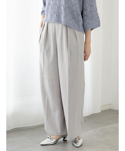 Te chichi TERRASSE（テチチテラス）の「タックワイドパンツ《2025summer catalog item》（その他パンツ・レディース・グレー/ブラック/オフホワイト・F）」の9枚目の写真