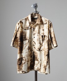 print open short-sleeved shirt / 総柄プリント オープン半袖シャツ unisex