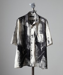 print open short-sleeved shirt / 総柄プリント オープン半袖シャツ unisex