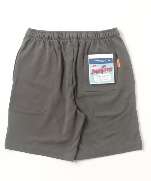 UNIVERSAL OVERALL（ユニバーサルオーバーオール）の「[UNIVERSAL OVERALL/ユニバーサルオーバーオール] 別注 ワンポイントロゴ ポンチショートパンツ（その他パンツ・メンズ・ブラック/チャコールグレー/ライトグレー・M/L）」の4枚目の写真