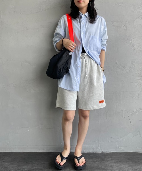 UNIVERSAL OVERALL（ユニバーサルオーバーオール）の「[UNIVERSAL OVERALL/ユニバーサルオーバーオール] 別注 ワンポイントロゴ ポンチショートパンツ（その他パンツ・メンズ・ブラック/チャコールグレー/ライトグレー・M/L）」の14枚目の写真