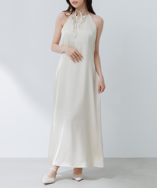 SENEE サテンキャミワンピース satin cami onepiece (サテンキャミワンピース)（ワンピース