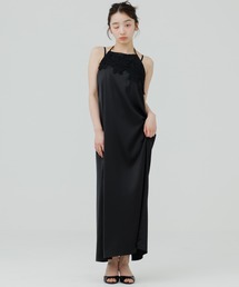 SENEE（セニー）の「satin cami onepiece (サテンキャミワンピース)（ワンピース）」