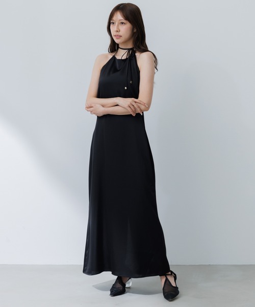 SENEE サテンキャミワンピース　アイボリー　Sサイズ satin cami onepiece (サテンキャミワンピース)（ワンピース